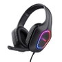 Trust GXT 416 Zirox Auricular Gaming RGB Negro Iluminación LED Multicolor Micrófono Plegable Control de Volumen